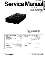 Technics - SU-300-MC - Service manual 